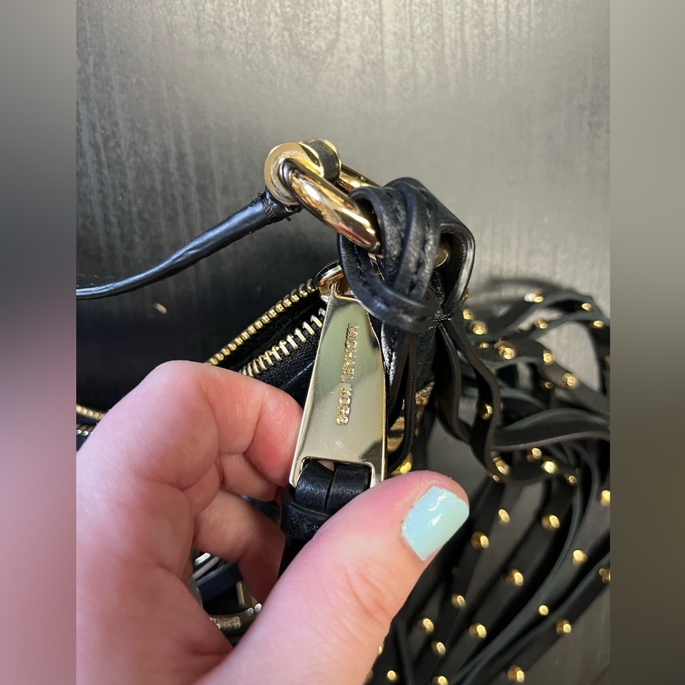 Michael Kors Black Shoulder Bag with Gold Accents - Picture 3 of 6